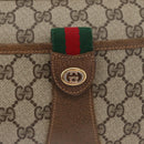 GUCCI GG Supreme Web Sherry Line Bag PVC Beige Gold 89 02 032 Auth kk618-14