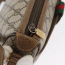 GUCCI GG Supreme Web Sherry Line Bag PVC Beige Gold 89 02 032 Auth kk618-15