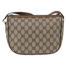 GUCCI GG Supreme Web Sherry Line Bag PVC Beige Gold 89 02 032 Auth kk618-3