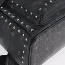 MCM Logogram Vicetos Studs Rugzak PVC Leer Zwart Auth kk619-12