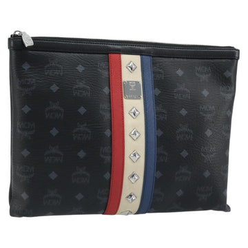 MCM Logogram Vicetos Bag PVC Leather MCM × Loveless Black Silver Auth kk620