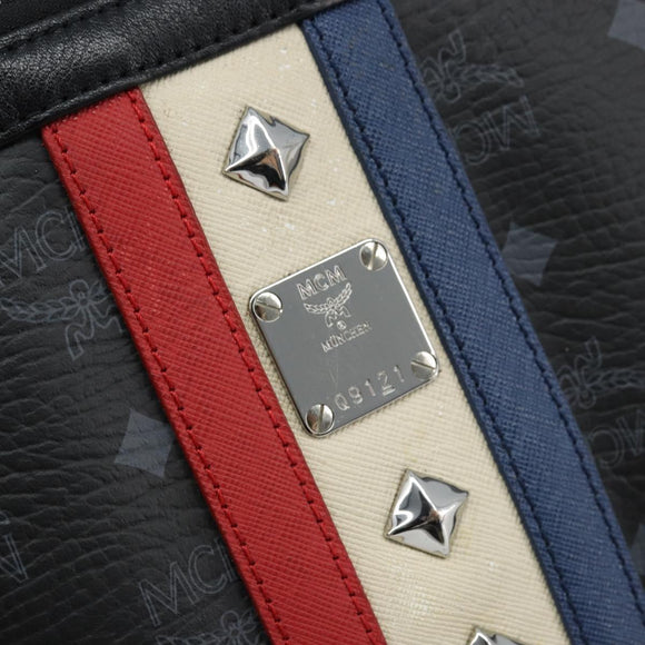 MCM Logogram Vicetos Bag PVC Leather MCM × Loveless Black Silver Auth kk620