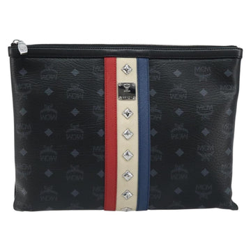 MCM Logogram Vicetos Bag PVC Leather MCM × Loveless Black Silver Auth kk620 - 0