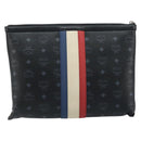 MCM Logogram Vicetos Bag PVC Leather MCM × Loveless Black Silver Auth kk620-3