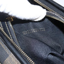 FENDI Pecan Canvas Hand Bag Black Brown Auth kk625-22