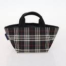 BURBERRY Nova Check Blue Label Hand Bag Nylon 2 Set Black Red Auth kk626-11