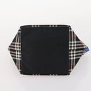 BURBERRY Nova Check Blue Label Hand Bag Nylon 2 Set Black Red Auth kk626-15