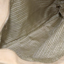 PRADA Hand Bag Canvas Beige Silver Auth kk627-11