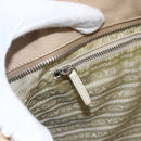 PRADA Hand Bag Canvas Beige Silver Auth kk627-22
