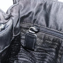 PRADA Hand Bag Nylon Black Silver Auth kk630-21