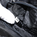 PRADA Hand Bag Nylon Black Silver Auth kk630-11