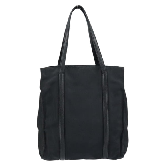 PRADA Hand Bag Nylon Black Silver Auth kk630