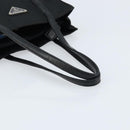 PRADA Hand Bag Nylon Black Silver Auth kk630-7