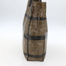 FENDI Celeria Hand Bag PVC Canvas Brown Auth kk636-4