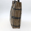 FENDI Celeria Hand Bag PVC Canvas Brown Auth kk636-5