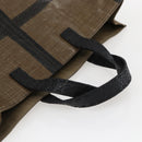FENDI Celeria Hand Bag PVC Canvas Brown Auth kk636-7