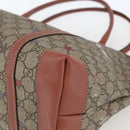 GUCCI GG Supreme Tote Bag PVC Beige Gold 197953 Auth kk637-10