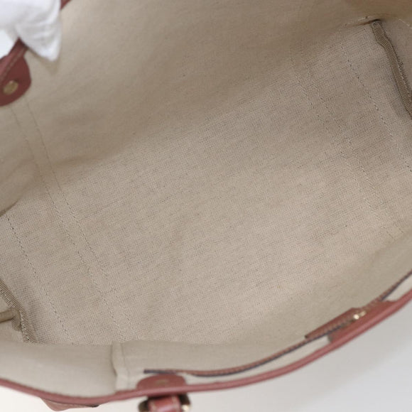 GUCCI GG Supreme Tote Bag PVC Beige Gold 197953 Auth kk637