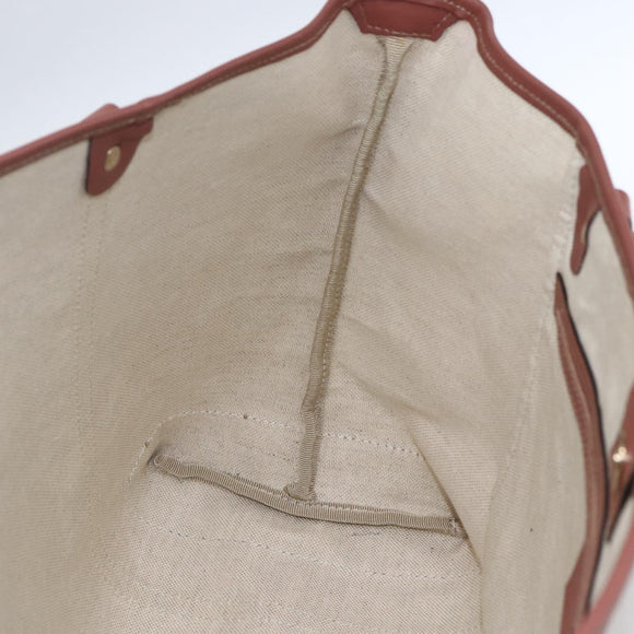 GUCCI GG Supreme Tote Bag PVC Beige Gold 197953 Auth kk637