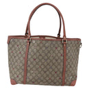 GUCCI GG Supreme Tragetasche PVC Beige Gold 197953 Auth kk637-2