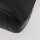 GUCCI Bamboo Shoulder Bag Leather 2way Black Gold Auth kk638-12