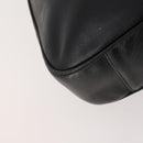 GUCCI Bamboo Shoulder Bag Leather 2way Black Gold Auth kk638-13