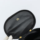 FENDI Pecan Canvas Vanity Pouch PVC Black Brown Auth kk639-10