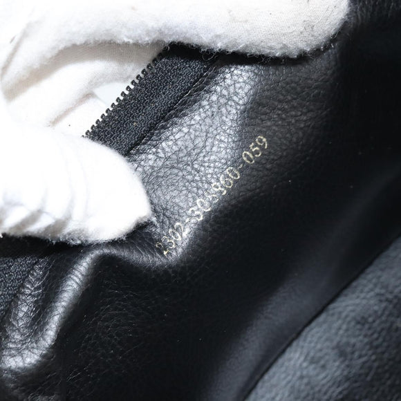 FENDI Pecan Canvas Vanity Pouch PVC Black Brown Auth kk639
