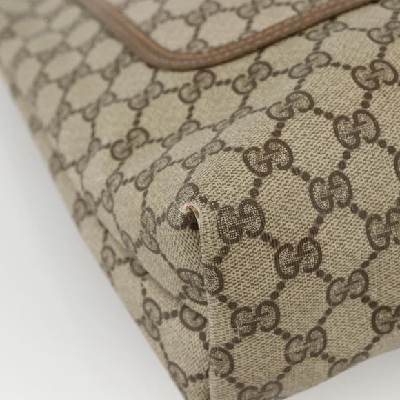 GUCCI GG Supreme Web Sherry Line Tote Bag PVC Beige Gold 39 02 003 Auth kk643