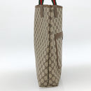 GUCCI GG Supreme Web Sherry Line Tote Bag PVC Beige Gold 39 02 003 Auth kk643-4