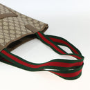 GUCCI GG Supreme Web Sherry Line Tote Bag PVC Beige Gold 39 02 003 Auth kk643-7
