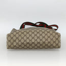 GUCCI GG Supreme Web Sherry Line Tote Bag PVC Beige Gold 39 02 003 Auth kk643-9