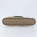 GUCCI GG Canvas Tote Bag Beige Silver 113015 Auth kk644-5