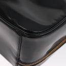 GUCCI Bamboo Vanity Hand Bag Patent leather 2way Black Gold Auth kk646-18