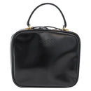 GUCCI Bamboo Vanity Hand Bag Patent leather 2way Black Gold Auth kk646-13