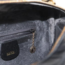 GUCCI Bamboo Vanity Hand Bag Patent leather 2way Black Gold Auth kk646-23