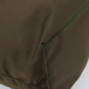 PRADA Tote Bag Nylon Green Silver Auth kk649-16