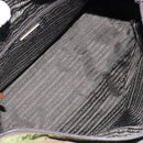 PRADA Tote Bag Nylon Green Silver Auth kk649-11