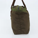 PRADA Tote Bag Nylon Green Silver Auth kk649-4