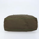 PRADA Tote Bag Nylon Green Silver Auth kk649-5