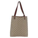 GUCCI GG Supreme Web Sherry Line Tote Bag PVC Beige Red 39 02 003 Auth kk650A-3