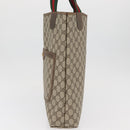 GUCCI GG Supreme Web Sherry Line Tote Bag PVC Beige Red 39 02 003 Auth kk650A-4