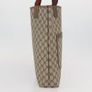 GUCCI GG Supreme Web Sherry Line Tote Bag PVC Beige Red 39 02 003 Auth kk650A-5