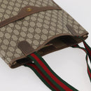 GUCCI GG Supreme Web Sherry Line Tote Bag PVC Beige Red 39 02 003 Auth kk650A-6