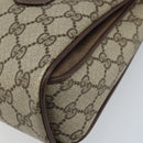 GUCCI GG Supreme Hand Bag PVC Gold Beige 116 02 080 Auth kk651-10