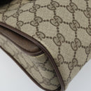 GUCCI GG Supreme Hand Bag PVC Gold Beige 116 02 080 Auth kk651-11