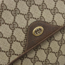 GUCCI GG Supreme Hand Bag PVC Gold Beige 116 02 080 Auth kk651-15