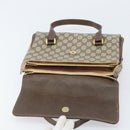 GUCCI GG Supreme Hand Bag PVC Gold Beige 116 02 080 Auth kk651-16