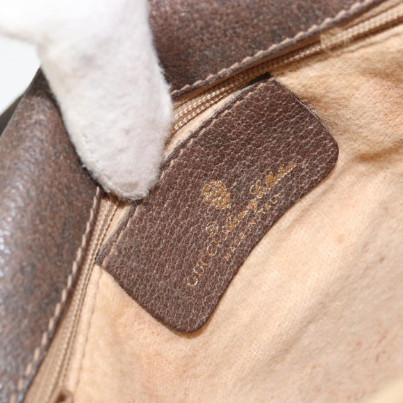 GUCCI GG Supreme Hand Bag PVC Gold Beige 116 02 080 Auth kk651