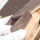 GUCCI GG Supreme Hand Bag PVC Gold Beige 116 02 080 Auth kk651-25